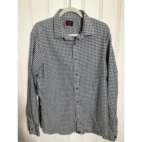 UNTUCKit Flannel Cerasuola Button Up Plaid. Shirt Sz XL Blue White - Picture 3 of 9